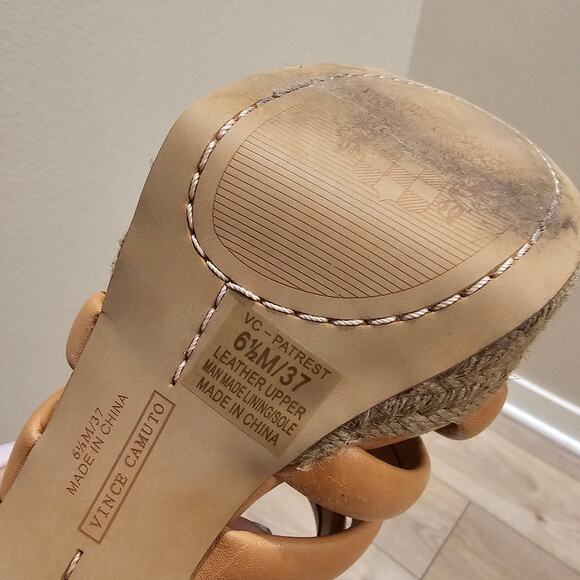 Vince Camuto Patrest Cognac Leather Mule Heels Size 6.5 - Picture 9 of 9